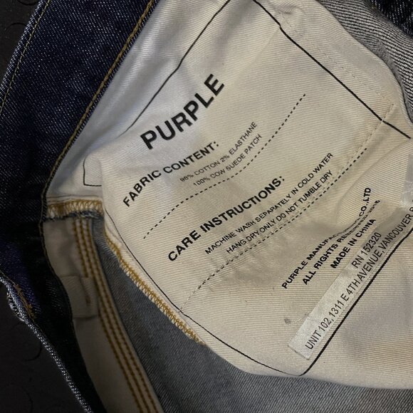 Purple P001 SKINNY Dark Indigo - Picture 5 of 5